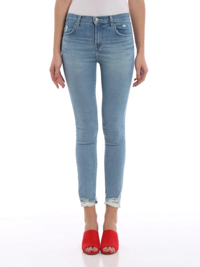 Shop J Brand Alana High-rise Skinny Crop Jeans In Light Wash