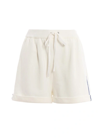Shop Alberta Ferretti White Cotton Fleece Short Pants