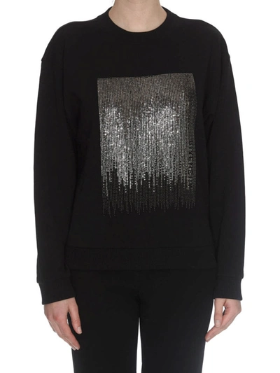 Shop Givenchy Sequin And Crystal Embellished Sweatshirt In Black