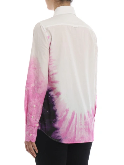 Shop Prada Patterned Cotton Poplin Shirt In Multicolour