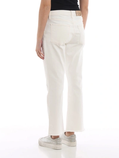 Shop Polo Ralph Lauren The Chrystie Kick Flare Crop Jeans In White