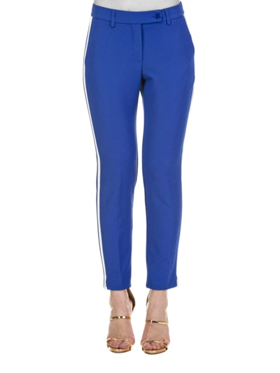 Shop Blugirl Electric Blue And White Trousers