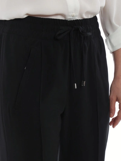 Shop Dondup Lottie Tailored Track Black Cady Trousers