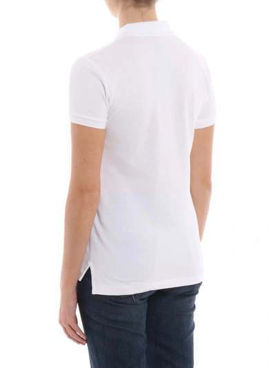 Shop Polo Ralph Lauren Skinny Fit White Cotton Polo Shirt