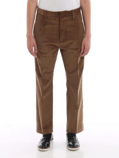 Shop Dsquared2 Dennis Corduroy Trousers In Brown