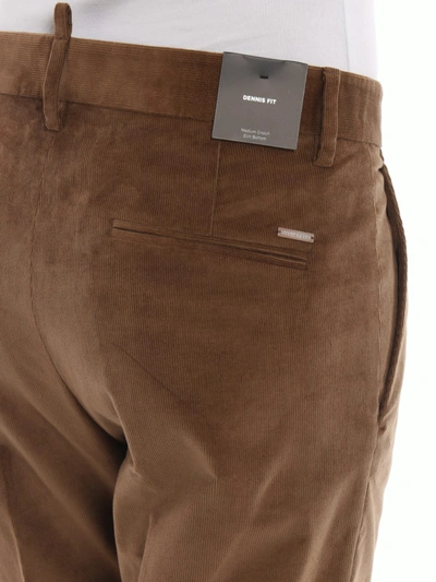 Shop Dsquared2 Dennis Corduroy Trousers In Brown