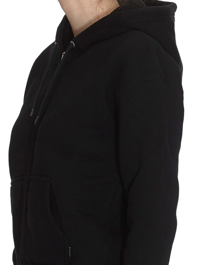 Shop Balenciaga I Love Techno Embroidery Hoodie In Black