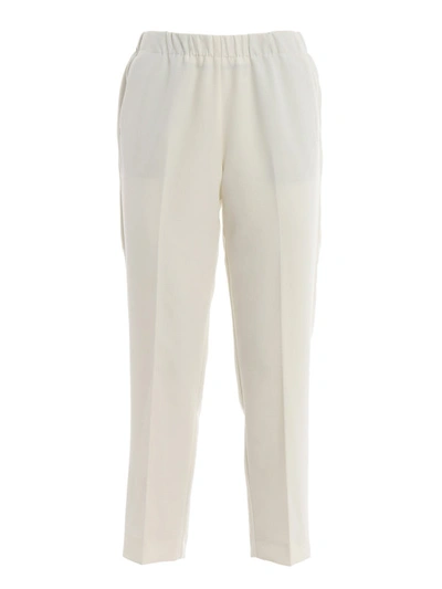 Shop Kiltie George Stretch Tech Cady Crop Off White Pants
