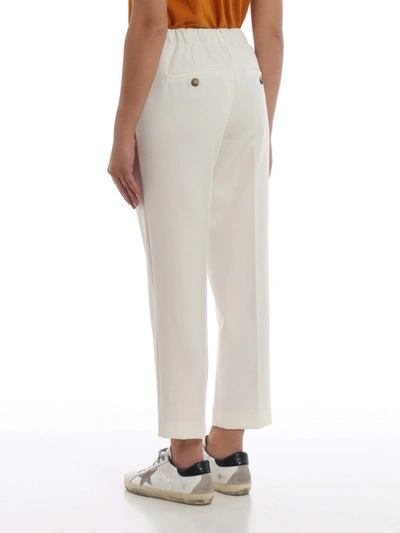 Shop Kiltie George Stretch Tech Cady Crop Off White Pants