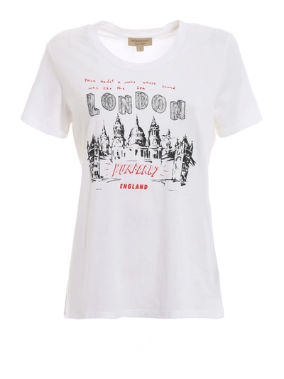 Shop Burberry London Icons Print T-shirt In White