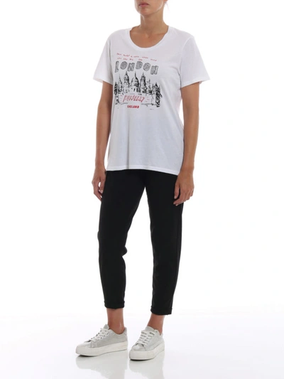 Shop Burberry London Icons Print T-shirt In White