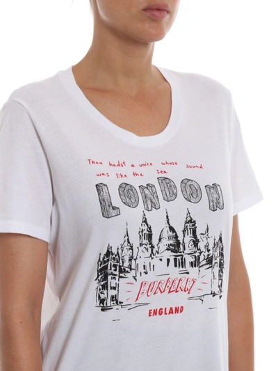Shop Burberry London Icons Print T-shirt In White