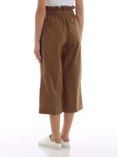Shop Dondup Iole Cotton Trousers In Brown