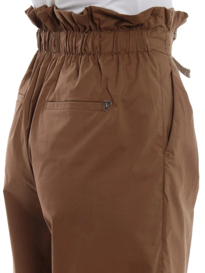 Shop Dondup Iole Cotton Trousers In Brown