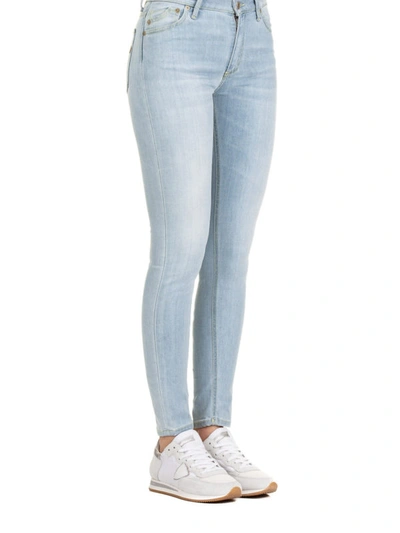 Shop Dondup Stretch Cotton Denim Skinny Jeans In Light Wash