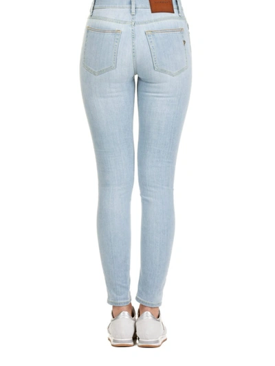Shop Dondup Stretch Cotton Denim Skinny Jeans In Light Wash