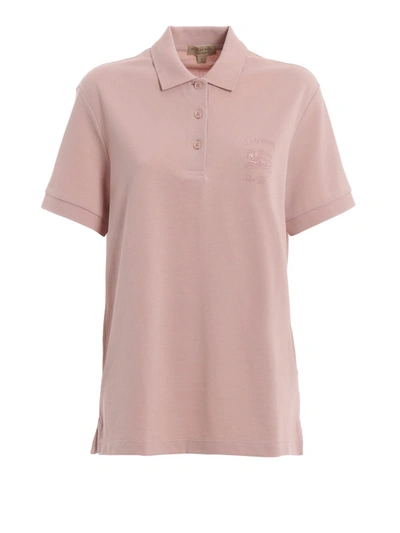 Shop Burberry Hartford Pink Polo Shirt