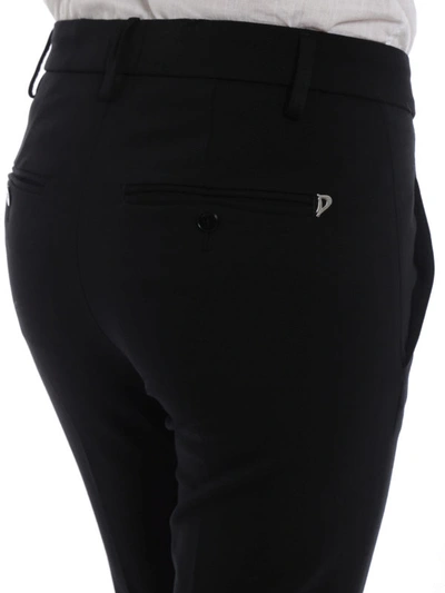 Shop Dondup Perfect Black Double Jersey Trousers