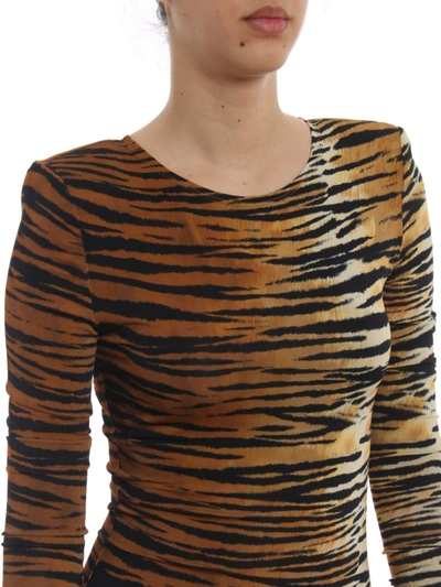 Shop Alexandre Vauthier Animal Print Viscose Blend Dress