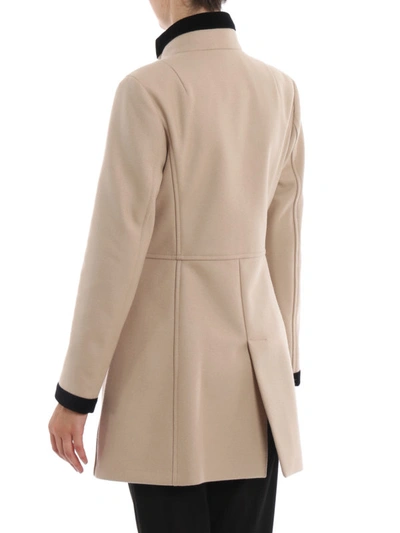 Shop Fay Ivory Virginia Three-hook Coat In Light Beige