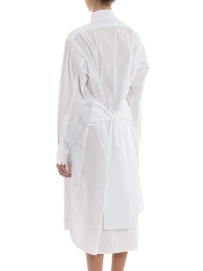 Shop Loewe Maxi White Cotton Shirt Dress