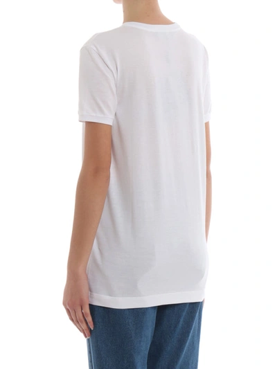 Shop Dolce & Gabbana Dg Loves Sud Cotton T-shirt In White