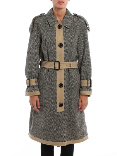 Shop Burberry Oakville Double Face Trench Coat In Beige