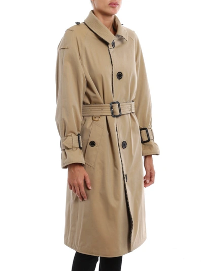 Shop Burberry Oakville Double Face Trench Coat In Beige