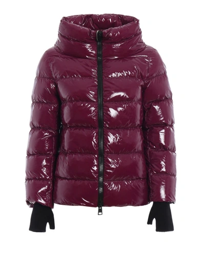 Shop Herno Coated Fabric Padded Jacket In Purple
