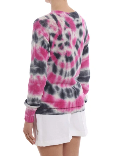 Shop Prada Tie-dye Effect Wool And Cashmere Sweater In Multicolour