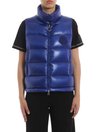 Shop Moncler Helsinki Blue Padded Vest