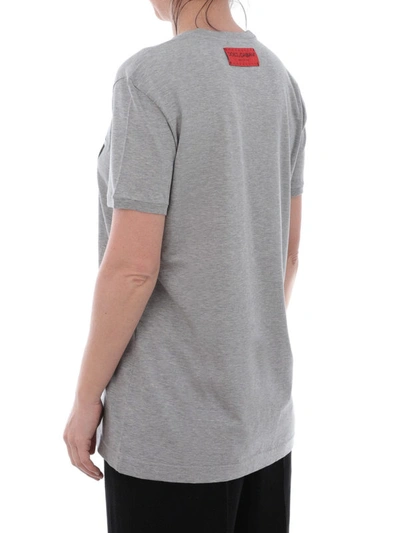 Shop Dolce & Gabbana Dg Is You Grey Cotton Tee