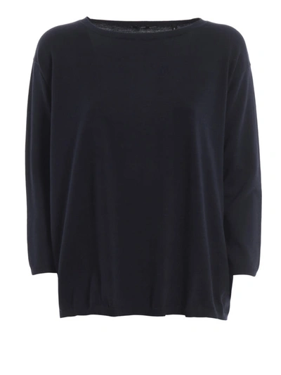Shop Aspesi Blue Cotton Over Sweater