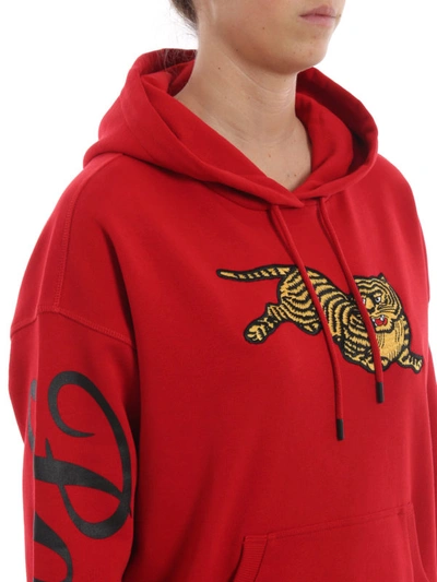 Shop Kenzo Jumping Tiger Red Hoodie