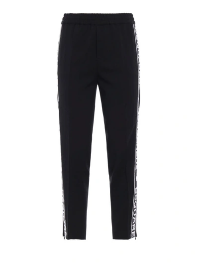 Shop Dsquared2 Sporty Chic Wool Cady Tracksuit Bottoms In Black