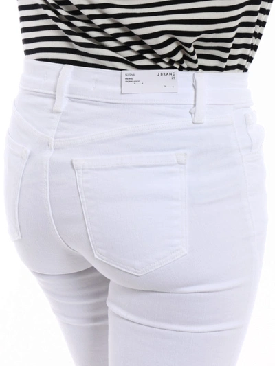 Shop J Brand Selena White Cropped Bootcut Jeans