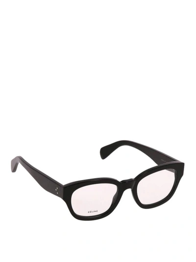 Shop Celine Black Thick Acetate Eyeglasses