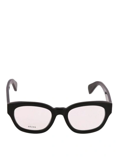 Shop Celine Black Thick Acetate Eyeglasses