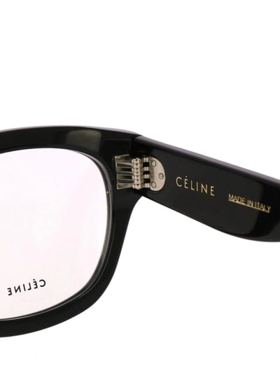 Shop Celine Black Thick Acetate Eyeglasses