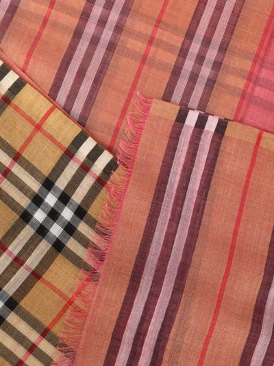 Shop Burberry Vintage Check Wool And Silk Blend Scarf In Multicolour