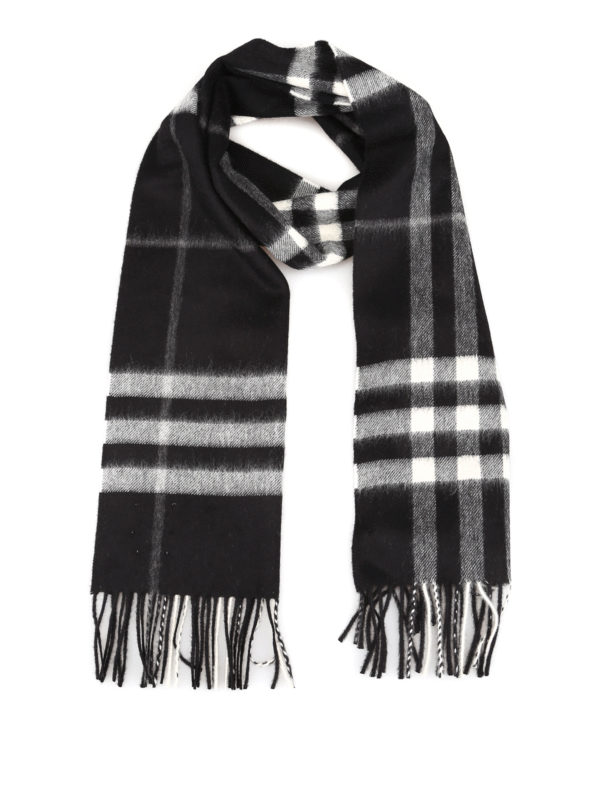 burberry white cashmere scarf