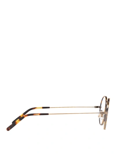 Shop Oliver Peoples Ellerby Tortoiseshell Eyeglasses In Dark Brown