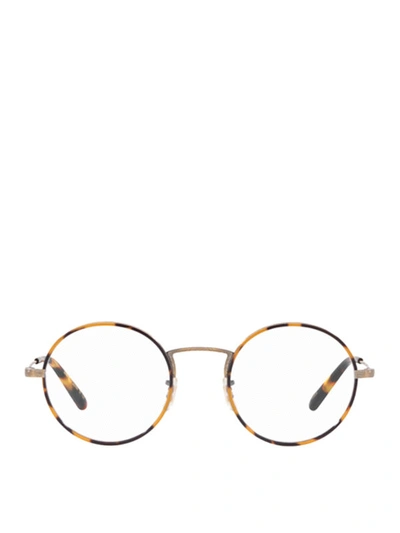 Shop Oliver Peoples Ellerby Tortoiseshell Eyeglasses In Dark Brown