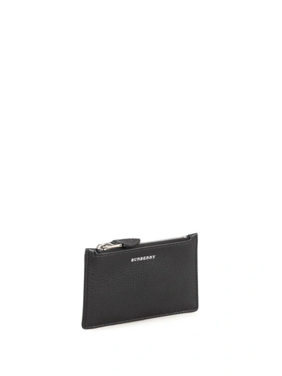 Shop Burberry Bicolour Leather Cardholder In Black