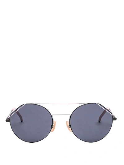 Shop Fendi Light Pink Titanium Round Sunglasses