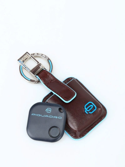 Shop Piquadro Blue Square Connequ System Brown Key Holder