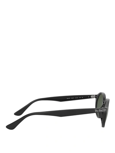 Shop Ray Ban Black Acetate Oval Sunglasses