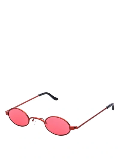 Shop Roberi & Fraud Doris Red Titanium Sunglasses