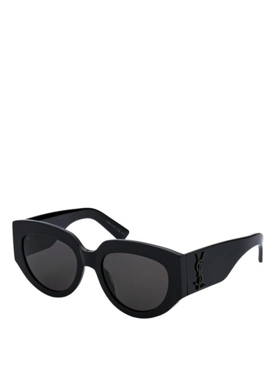 Shop Saint Laurent Sl M26 Rope Black Acetate Sunglasses