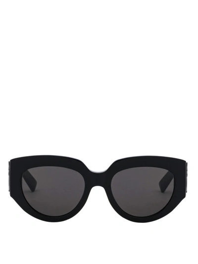 Shop Saint Laurent Sl M26 Rope Black Acetate Sunglasses